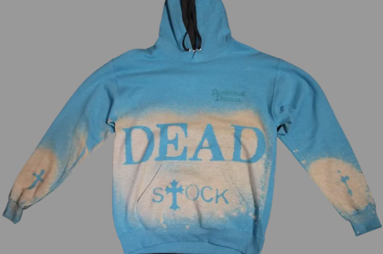 DEADSTOCK DREAMS by DJUPDOE – Blue Fade “DEAD STOCK” Hoodie