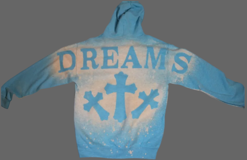 DEADSTOCK DREAMS by DJUPDOE – Blue Fade “DEAD STOCK” Hoodie