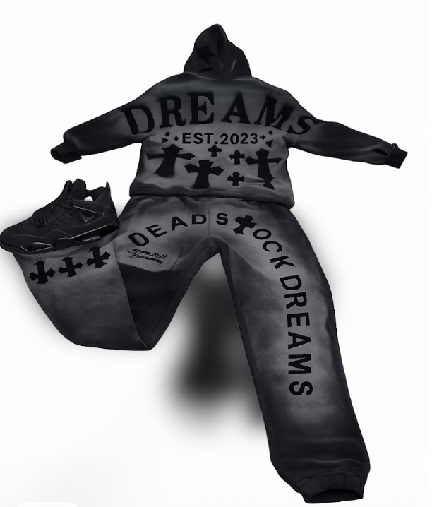 DEADSTOCK DREAMS  "BLACK DEADSTOCK DREAMS SWEAT SET" by DJUPDOE